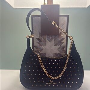 Michael Kors Black and Gold Studded Women's Bag